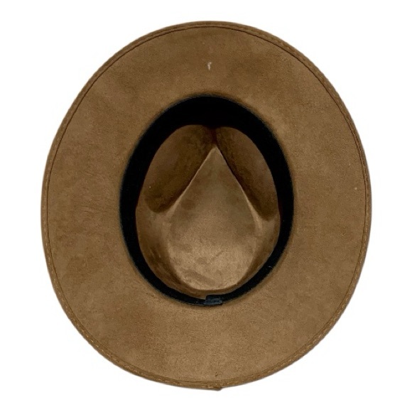 Men’s Brown Felt Fedora Hat With Satin Band Size 8 1/4 - Picture 4 of 4